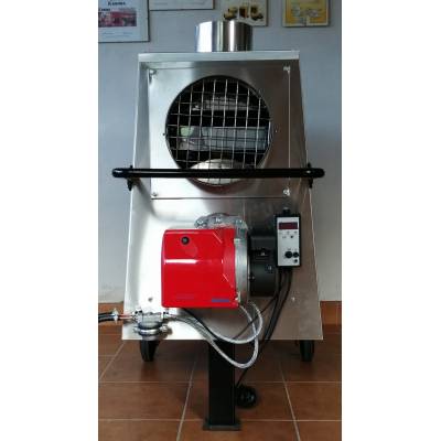 Piec grzewczy, nagrzewnica olejowa EKOPIEC P-40 INOX z palnikiem olejowym moc: 40kW do myjni, lakierni, stolarni, suszarni, hal, kościołów, namiotów