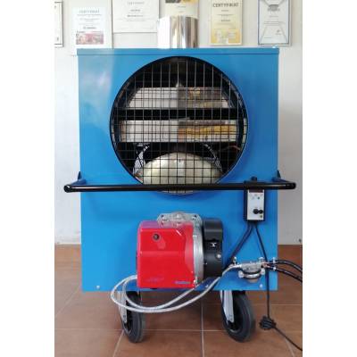 Piec grzewczy, nagrzewnica olejowa EKOPIEC P-80 z palnikiem olejowym moc: 80kW do myjni, lakierni, stolarni, suszarni, hal, kościołów, namiotów