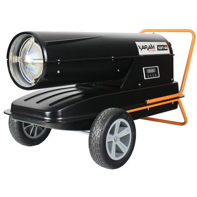 Przewoźna nagrzewnica olejowa XARAM Energy XDFT-60 Exclusive moc: 60kW: wyświetlacz cyfrowy, timer, manometr, regulacja pompy, filtr paliwa