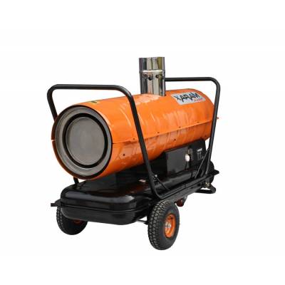Przewoźna nagrzewnica olejowa XARAM Energy TK-240ID moc: 58kW; odprow.spalin, termostat, wyświetlacz temp.+kodu błędu, regulacja pompy, duże koła