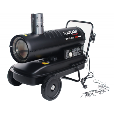Nagrzewnica olejowa z zamkniętą komorą spalania XARAM Energy XE-ZH20 moc: 20kW; termostat, manometr, czujka zewnętrzna,