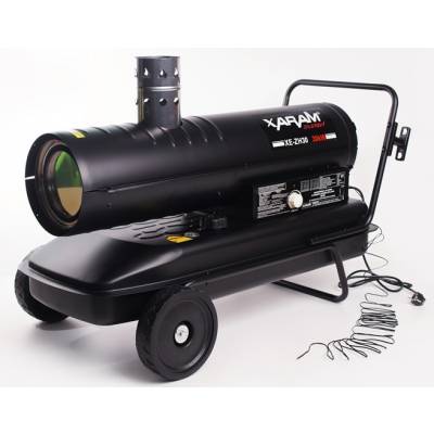Nagrzewnica olejowa z zamkniętą komorą spalania XARAM Energy XE-ZH30 moc: 30kW; termostat, manometr, czujka zewnętrzna,